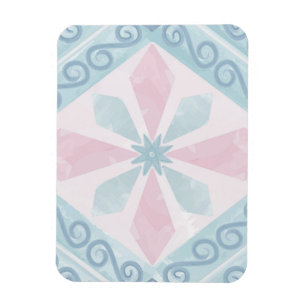 diamond shaped blue pattern magnet