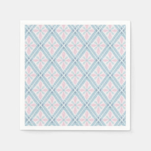 diamond shaped blue pattern napkin