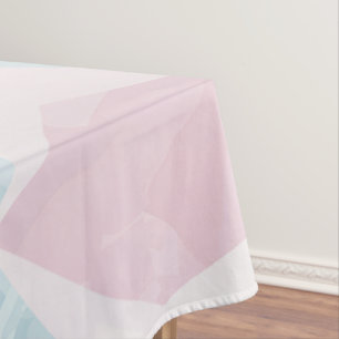 diamond shaped blue pattern tablecloth