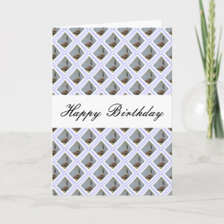 Diamond Shaped Goose By Pond Birthday Card