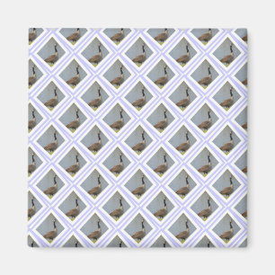 Diamond Shaped Goose By Pond Magnet