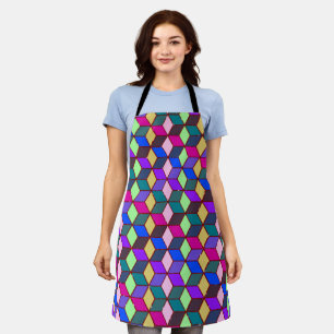 Diamond-Shaped Hexagon Red 2 Apron