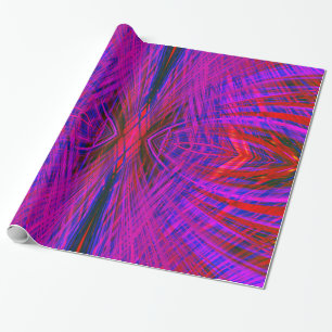Diamond-Shaped Neon Pattern Wrapping Paper