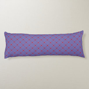 Diamond Shaped Red Heart & Line Art Body Cushion