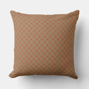Diamond Shaped Red Heart & Line Art Cushion