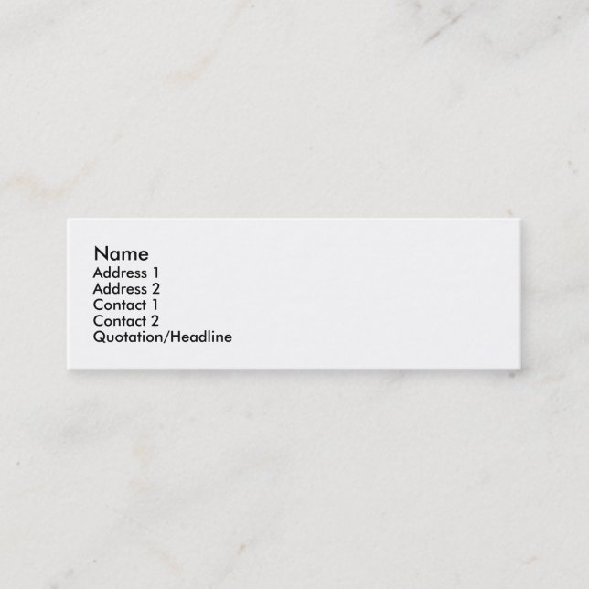 Diamond shapes mini business card (Front)