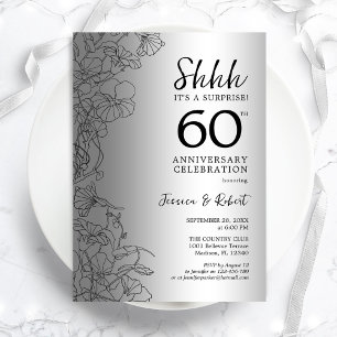 Diamond Silver Surprise 60th Anniversary Invitation