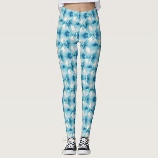 Diamond Sky Blue Pattern  Leggings