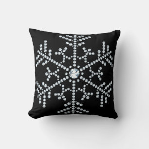 Diamond Snowflake Throw Pillow