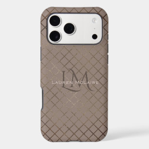 Diamond & Soft Taupe Monogram 