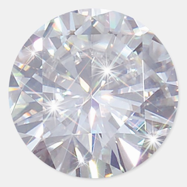 Diamond Solitaire Invitation Envelope Stickers (Front)
