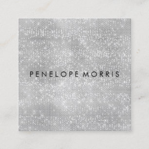 Diamond Sparkle Glitter Beauty Stylist Square Business Card