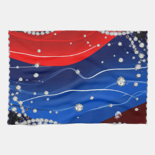 Diamond Sparkle Luxury Background Tea Towel