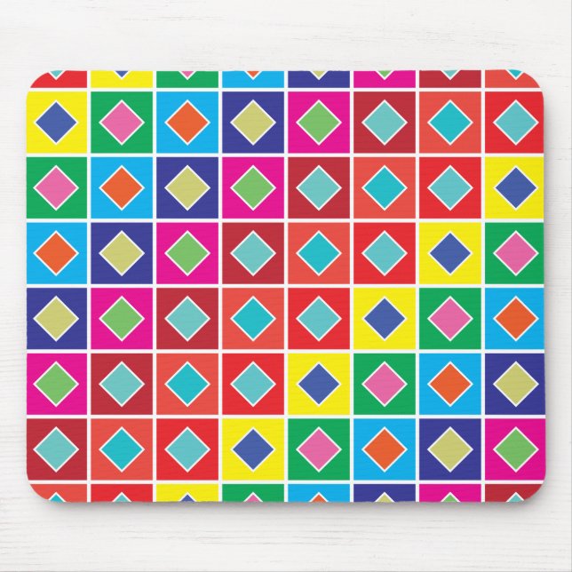 diamond square colour swatches mouse pad (Front)
