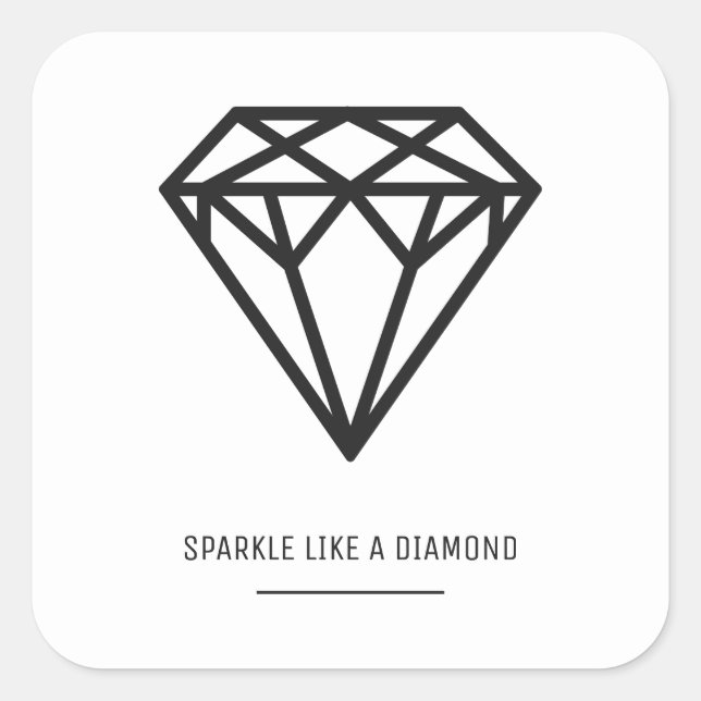 Diamond Square Sticker (Front)
