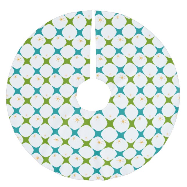 Diamond Stars Brushed Polyester Tree Skirt (Front)