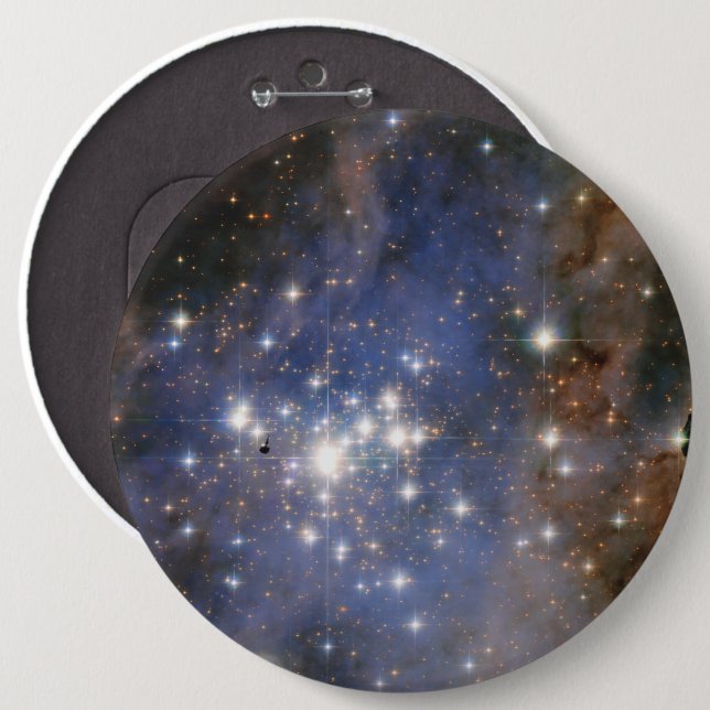 Diamond Stars in Carina Nebula Hubble Space 6 Cm Round Badge (Front & Back)