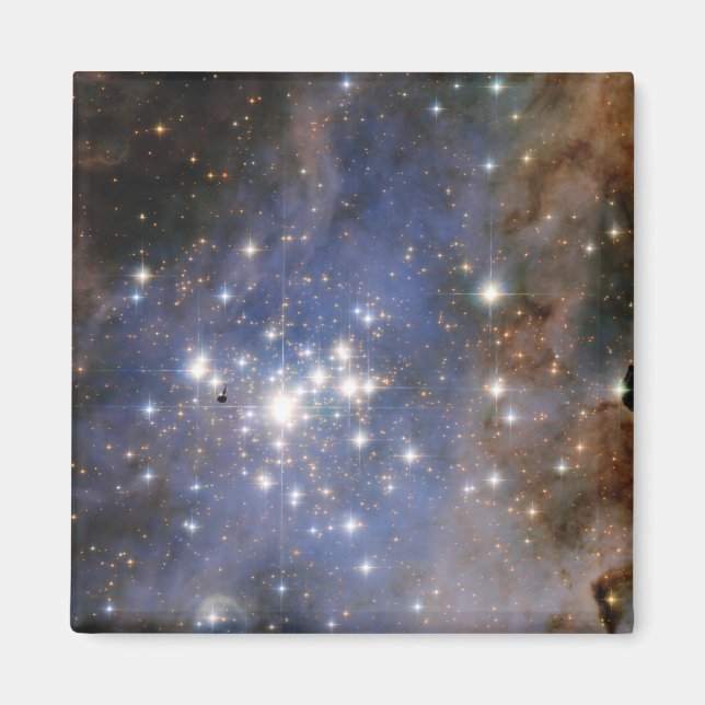 Diamond Stars in Carina Nebula Hubble Space Magnet (Front)