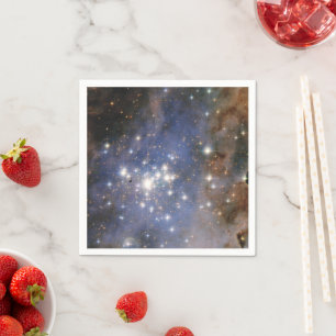 Diamond Stars in Carina Nebula Hubble Space Napkin