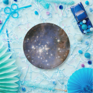 Diamond Stars in Carina Nebula Hubble Space Paper Plate