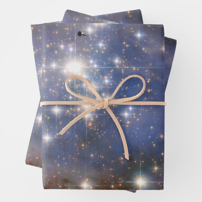 Diamond Stars in Carina Nebula Hubble Space Wrapping Paper Sheet (In situ)