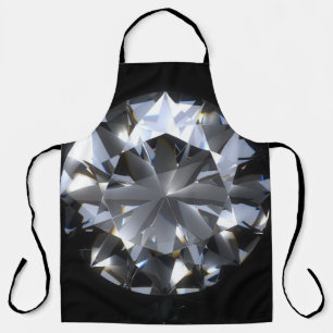 Diamond stone: black space sparkle. apron