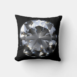 Diamond stone: black space sparkle. cushion