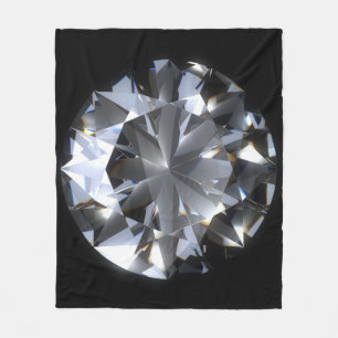 Diamond stone: black space sparkle. fleece blanket