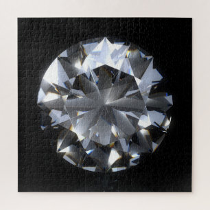 Diamond stone: black space sparkle. jigsaw puzzle