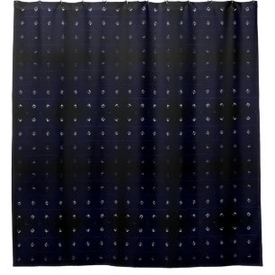 Diamond Stud Blue Shower Curtain