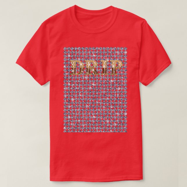 DIAMOND STUDDED DRIP T-Shirt (Design Front)