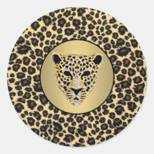 Diamond-Studded Jaguar Sticker