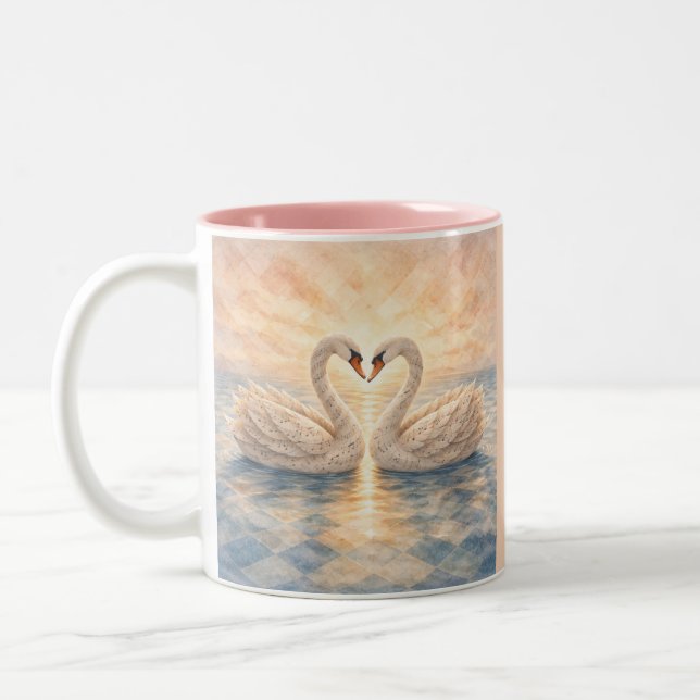 Diamond Sunset Two-Tone Coffee Mug (Left)