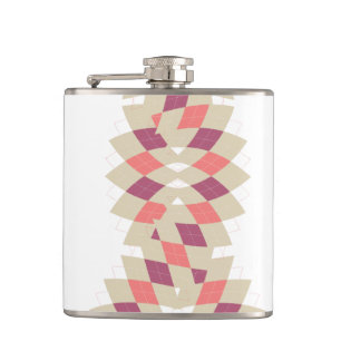 Diamond Swirl Pattern Hip Flask