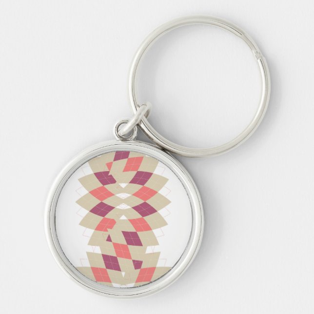 Diamond Swirl Pattern Key Ring (Front)