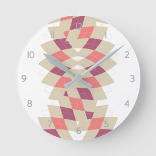 Diamond Swirl Pattern Round Clock