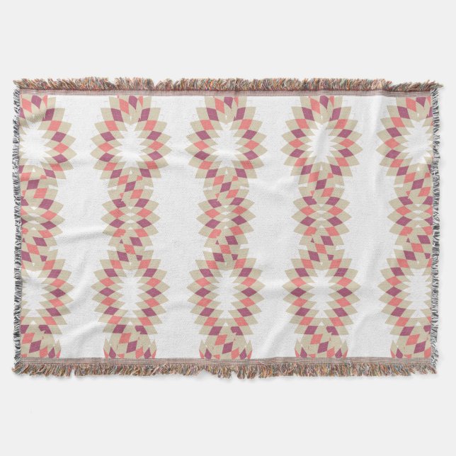 Diamond Swirl Pattern Throw Blanket (Front)