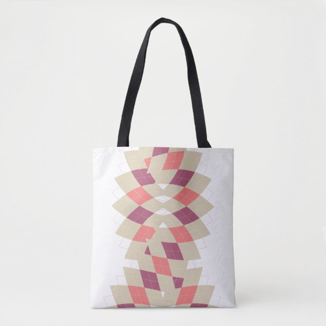 Diamond Swirl Pattern Tote Bag (Front)