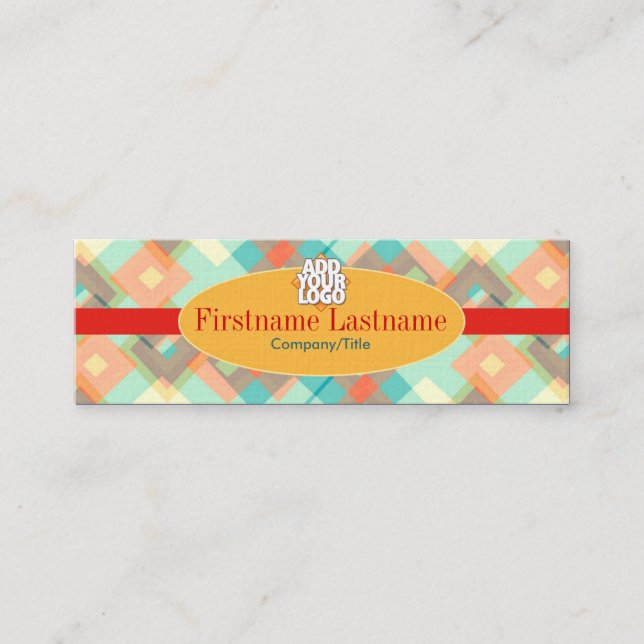 Diamond textile Retro Mini Mini Business Card (Front)