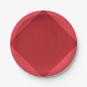 Diamond Texture Red Party Plate – Customisable
