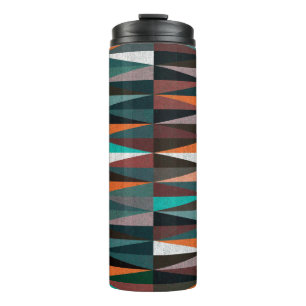 Diamond Tiles: Colourful Floor Mosaic Thermal Tumbler