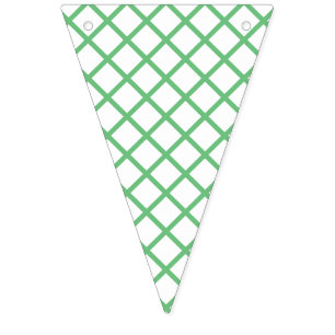 Diamond Trellis Summer Green - White Bunting