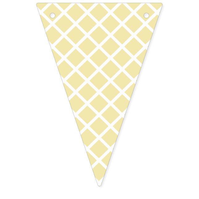 Diamond Trellis White - Butter Yellow Bunting (First Flag)