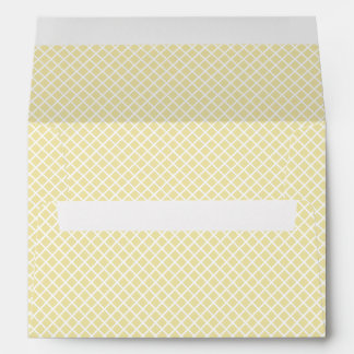 Diamond Trellis White - Butter Yellow Envelope