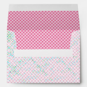 Diamond Trellis White - Fuchsia Pink Envelope