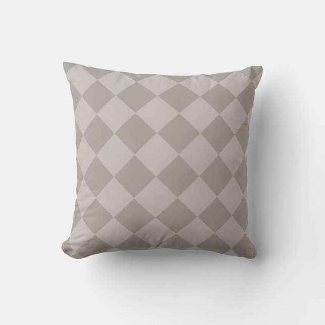 Diamond Two Tone Throw Pillow HAMbyWG (Front)