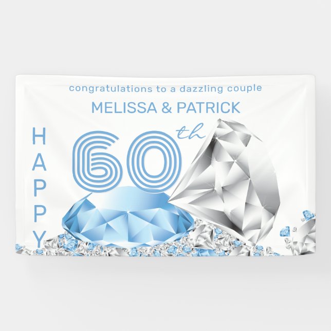 Diamond Wedding Anniversary Banner (Horizontal)