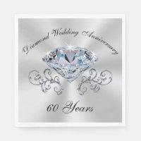 Diamond Wedding Anniversary Napkins BULK Discounts