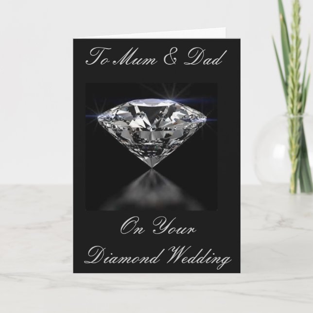 DIAMOND WEDDING GREETING CARD (Front)
