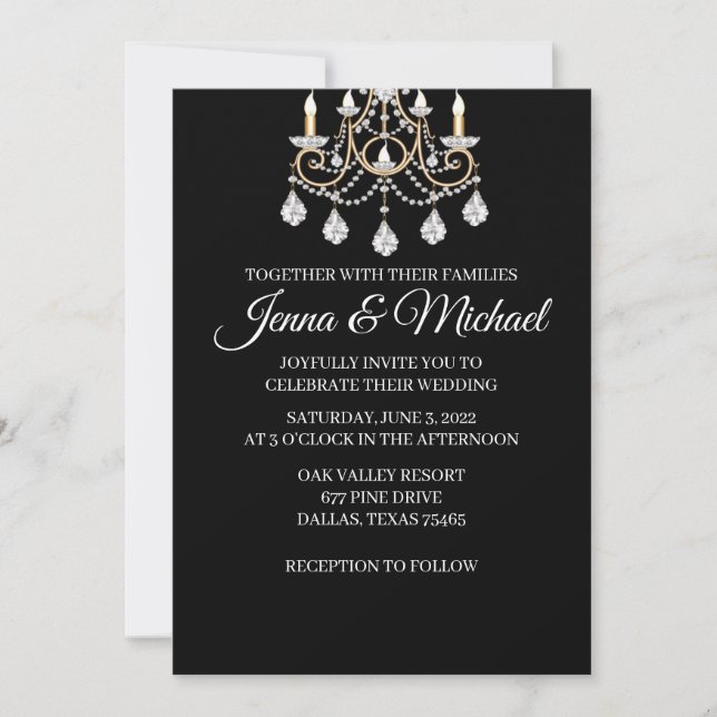 Diamond Wedding Invitation Card (Front)
